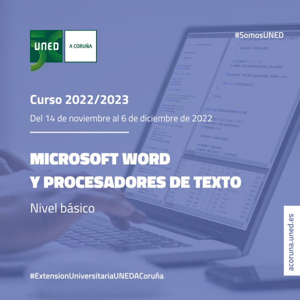 Microsoft Word y procesadores de texto, nuevo curso a partir del 14 de noviembre