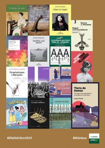 Mosaico de libros para celebrar el 23 de abril