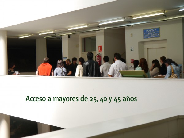 Acceso a la universidad si eres mayor de 25, 40 y 45 años