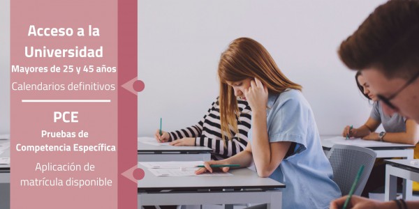 Pruebas de Acceso a la Universidad para Mayores de 25-45 años